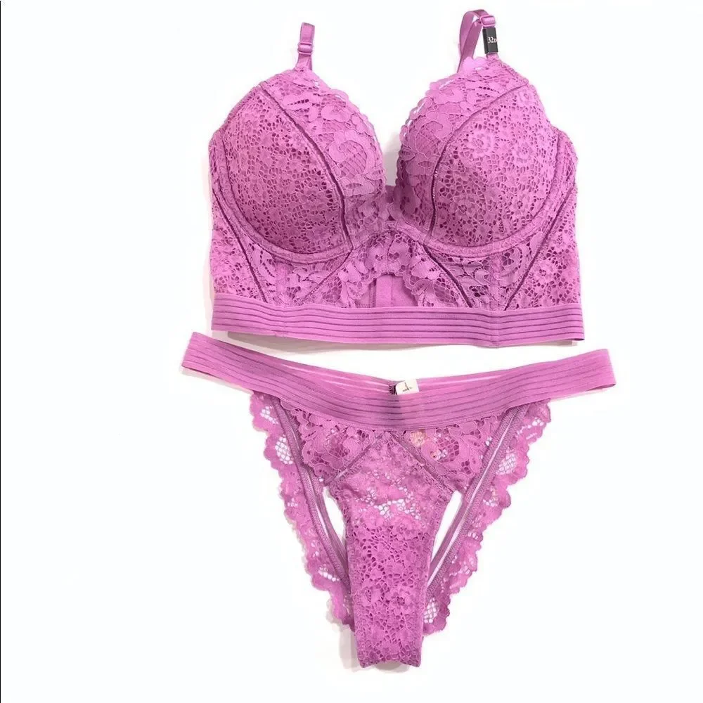 Victoria’s Secret Very Sexy set longline bra & cheeky panty 32DD / S